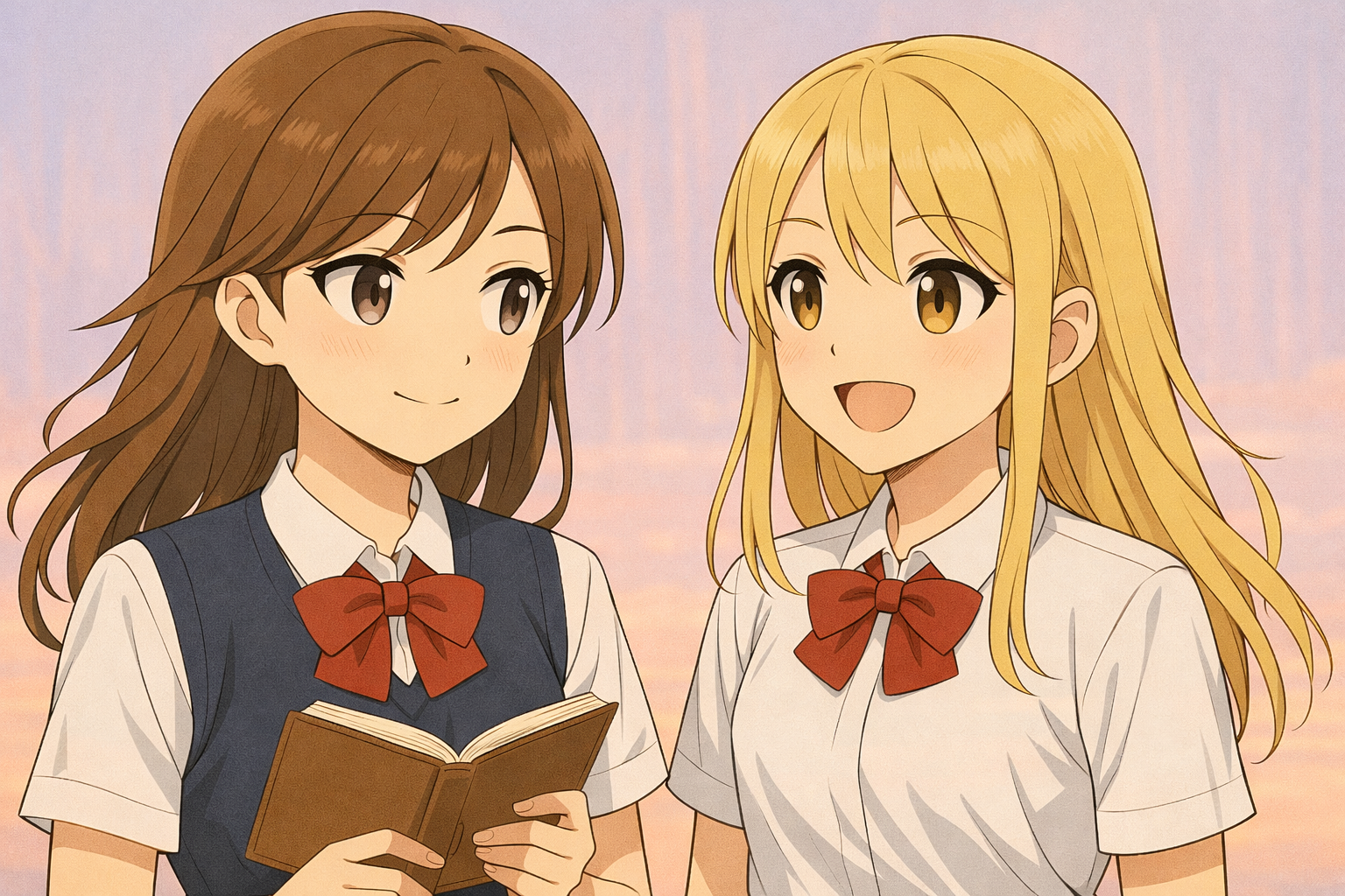 （左）すみれ（右）さくら「さくらとすみれのひとりごと」